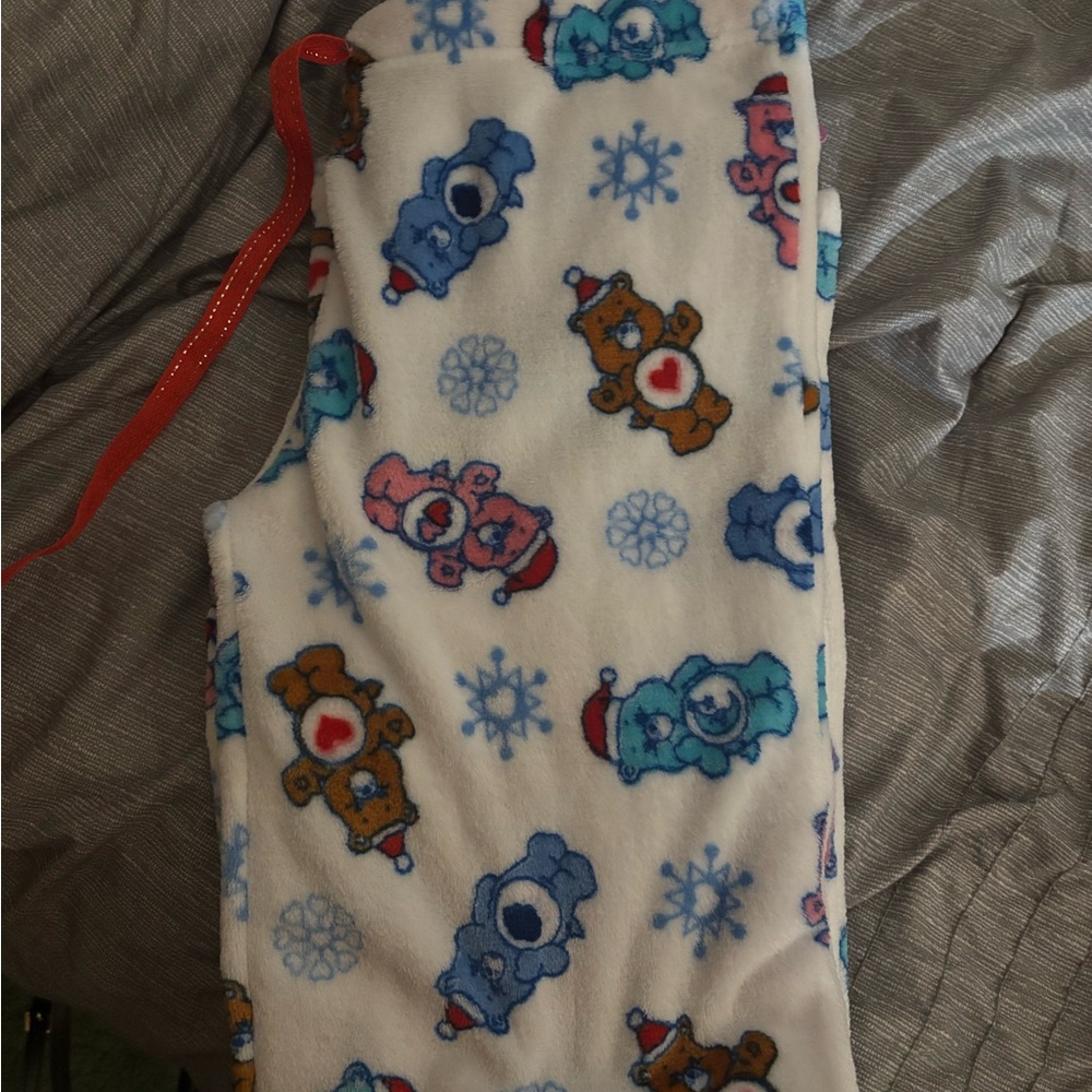 Care Bears Fleece Lounge Pants - White and Blue